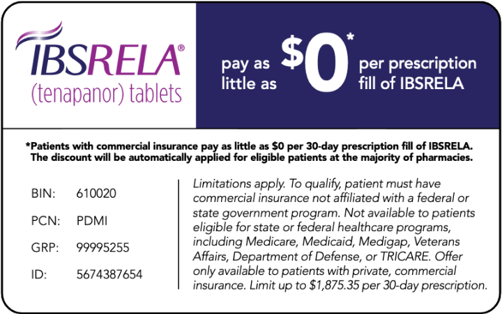 Ibsrela co-pay card
