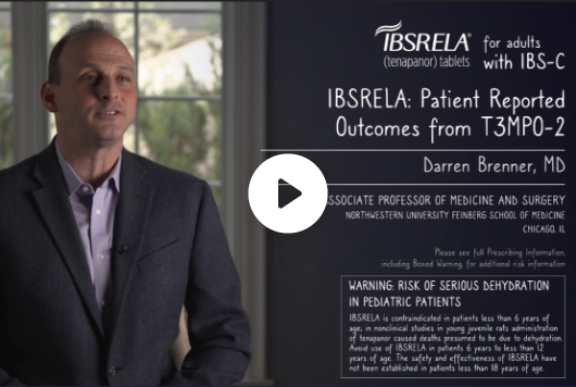 Dr. Darren Brenner discusses treatment satisfaction with IBSRELA and quality-of-life improvement