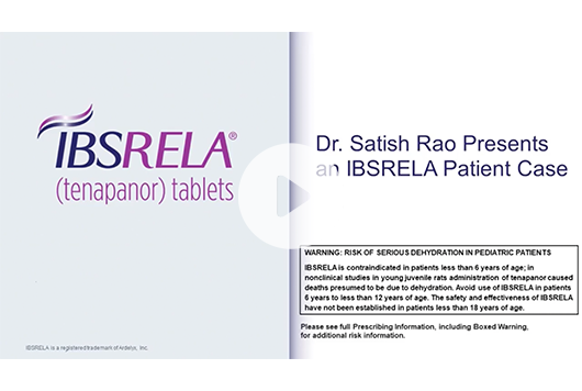 Dr. Satish Rao presents an IBSRELA patient case