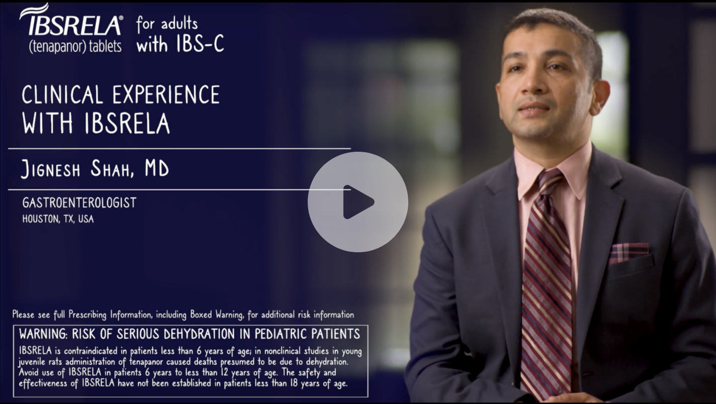 Dr. Jignesh Shah shares his clinical experience with IBSRELA and discusses how he identifies patients that may benefit from a therapy with a different mechanism of action
