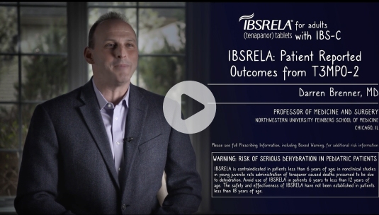 Dr. Darren Brenner discusses treatment satisfaction with IBSRELA and quality-of-life improvement