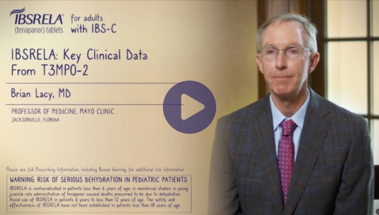 Dr. Brian Lacy reviews important clinical data for IBSRELA from T3MPO-2