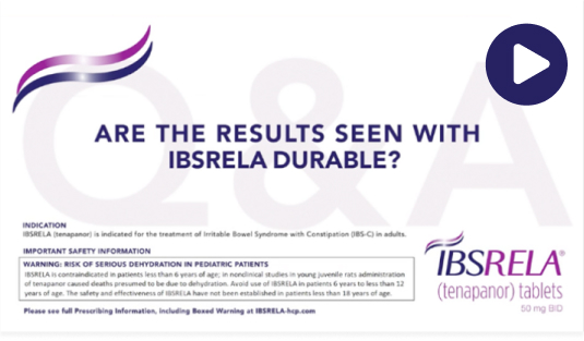 Are the results seen with IBSRELA durable? 